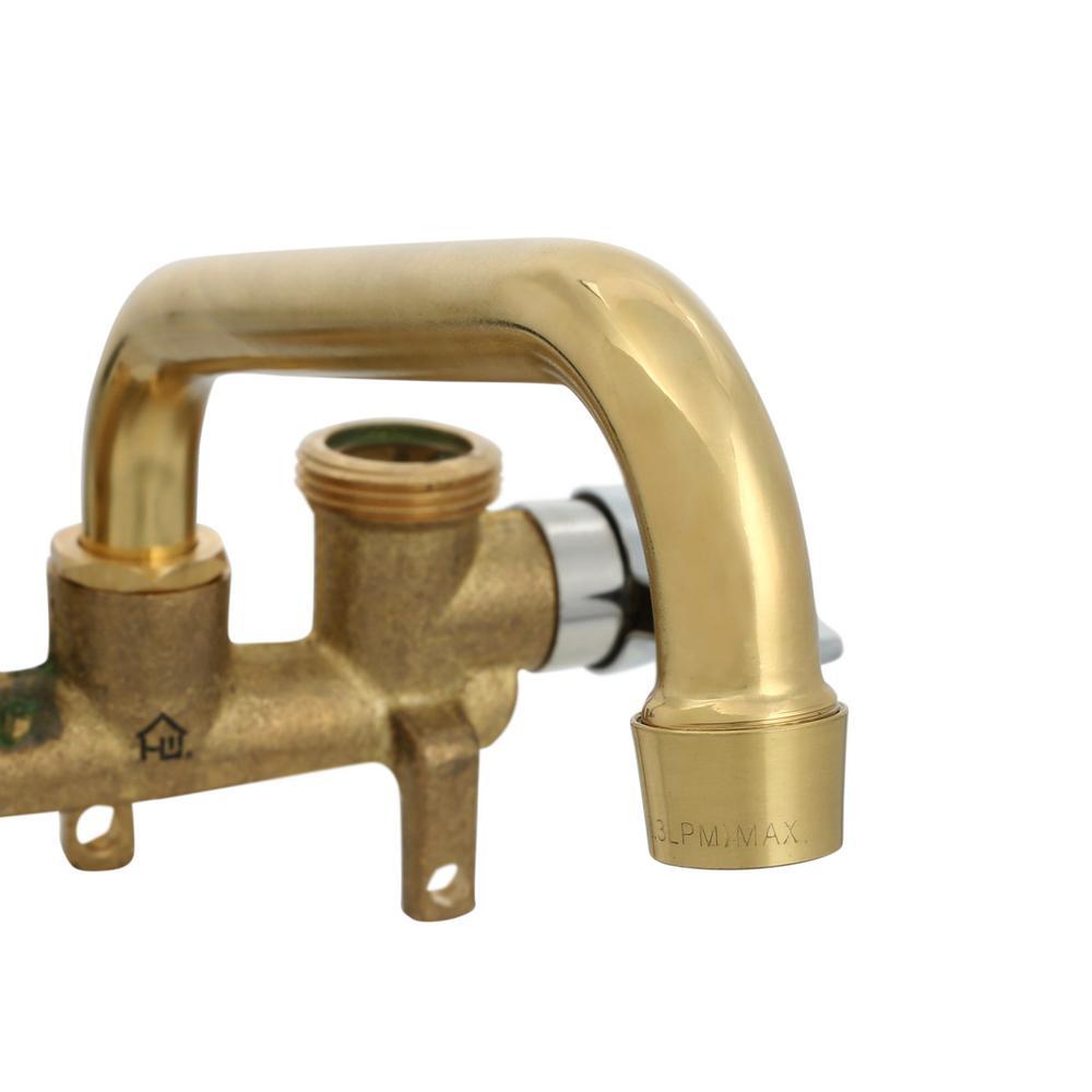 2-Handle Laundry Tray Faucet in Rough Brass - Super Arbor