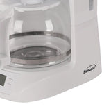 10-Cup White Digital Coffee Maker