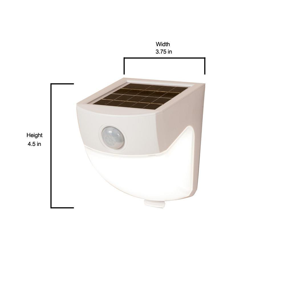 120-Degree White Motion Activated Sensor Outdoor Solar Powered Wedge Security Light - Super Arbor