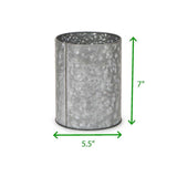 Silver Galvanized Utensil Holder Kitchen Condiment Organizer