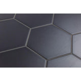 Magen Hex Dark Gray Matte Ceramic Hexagon Tile