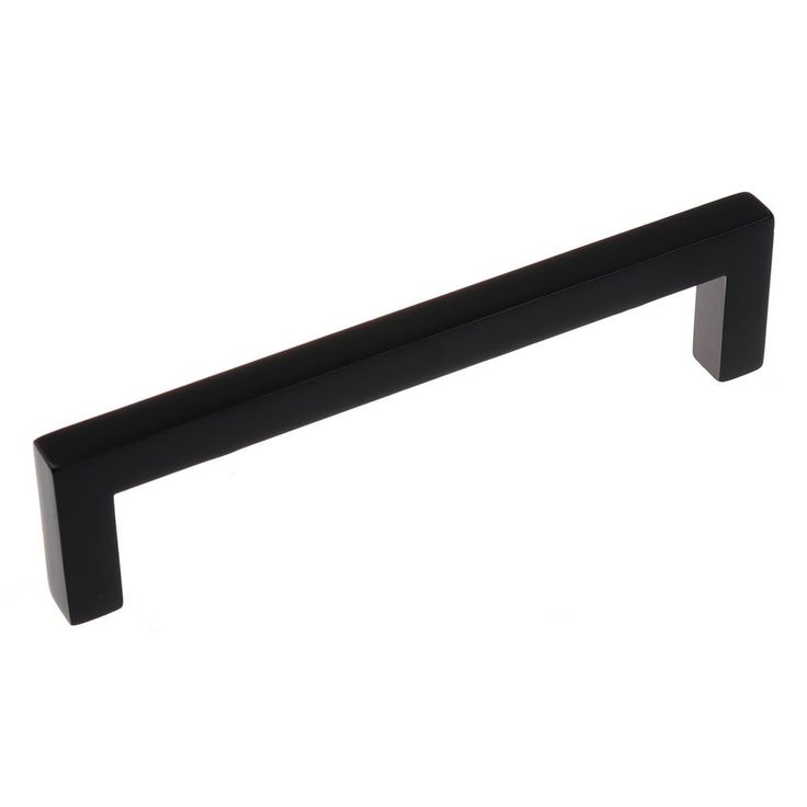 5 in. Matte Black Solid Square Cabinet Bar Drawer Center-to-Center Pulls (10-Pack)