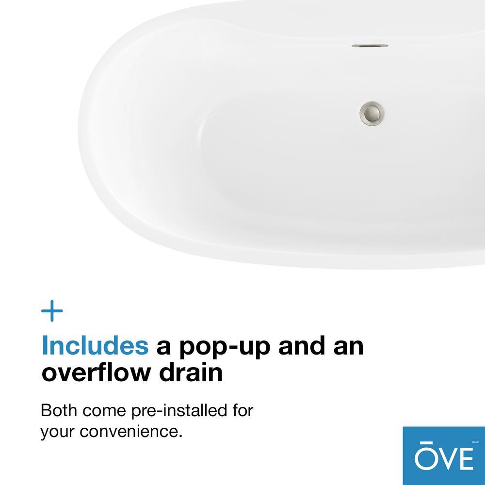 Jewel 60 in. Acrylic Double Backrest Flatbottom Non-Whirlpool Bathtub in White - Super Arbor