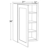 Home Decorators Collection Newport 21 in. W x 12 in. D x 36 in. H Assembled Plywood Wall Kitchen Cabinet in Cinnamon with Soft Close