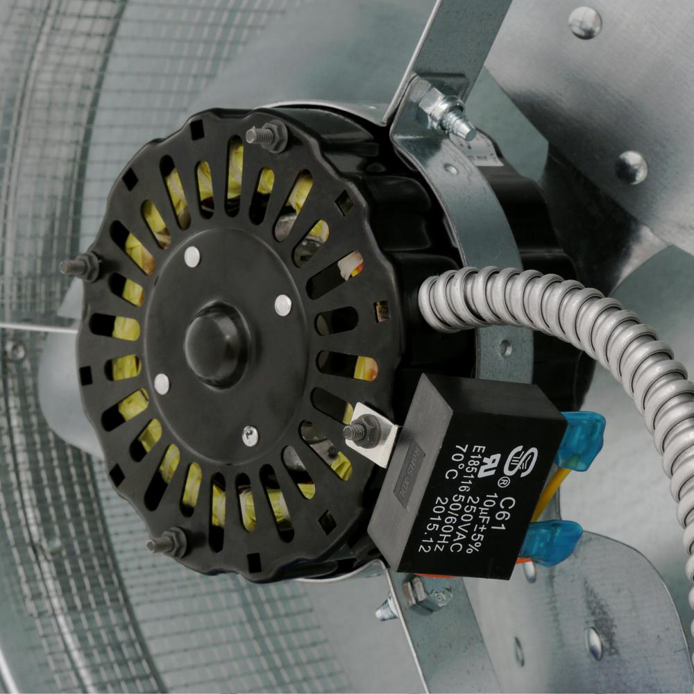 1000 CFM Silver Galvanized Steel Electric Powered Attic Fan with Adjustable Thermostat - Super Arbor