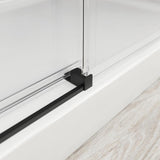 Commix 48 in. x 76 in. Frameless Sliding Shower Door in Matte Black with 5/16 in. (8 mm) Clear Glass - Super Arbor