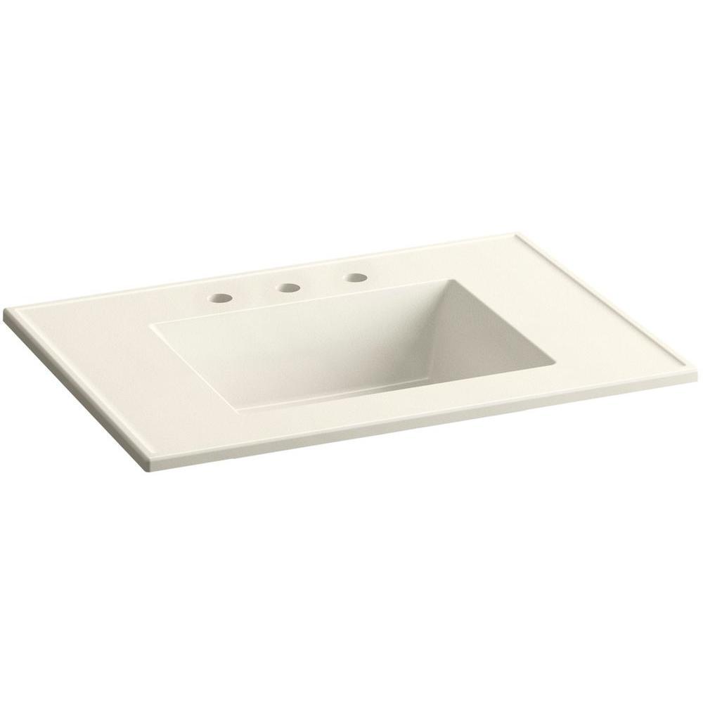 Ceramic/Impressions 25 in. Single Faucet Hole Vitreous China Vanity Top with Basin in White Impressions - Super Arbor