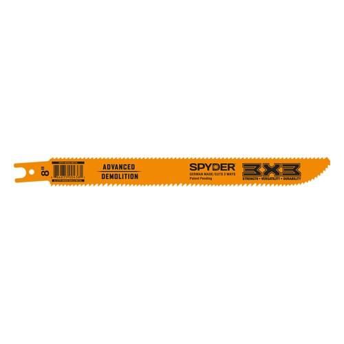 Spyder 3x3 8-in 8/12-TPI Demolition Reciprocating Saw Blade