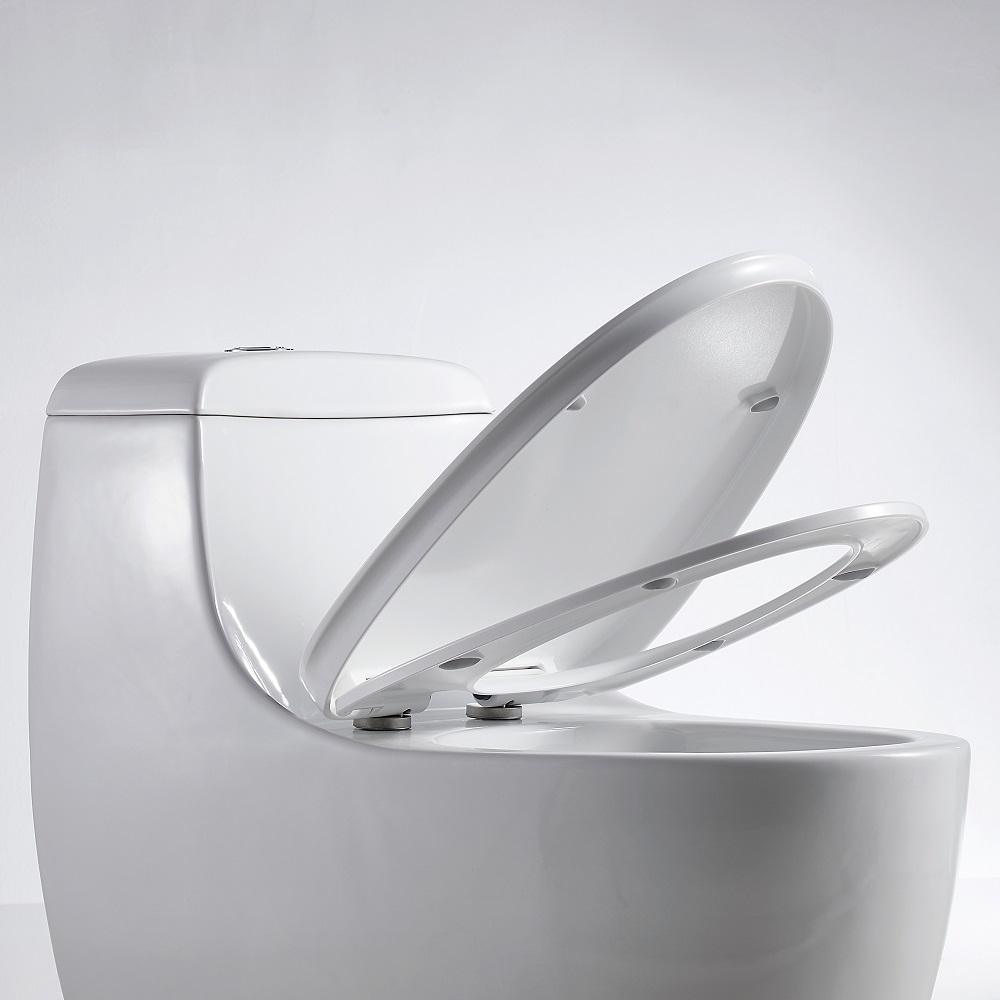 1-Piece 1.28 GPF Dual Flush High Efficiency Elongated Toilet in White, Seat Included - Super Arbor