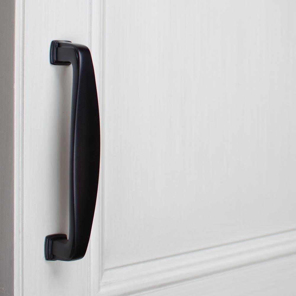 3-3/4 in. Matte Black Deco Cabinet Pulls (10-Pack) - Super Arbor