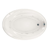 Savona 60 in. x 42 in. Oval Drop-In Whirlpool Bathtub in White - Super Arbor