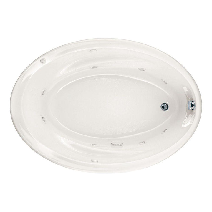 Savona 60 in. x 42 in. Oval Drop-In Whirlpool Bathtub in White - Super Arbor