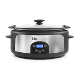 Platinum 6 Qt. Black Programmable Slow Cooker with Locking Lid