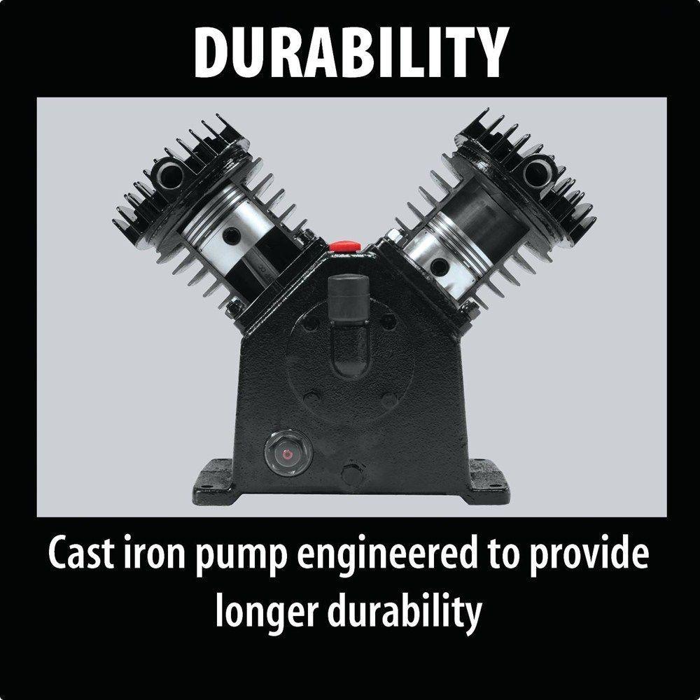 10 Gal. 5.5 HP Portable Gas-Powered Twin Stack Air Compressor - Super Arbor