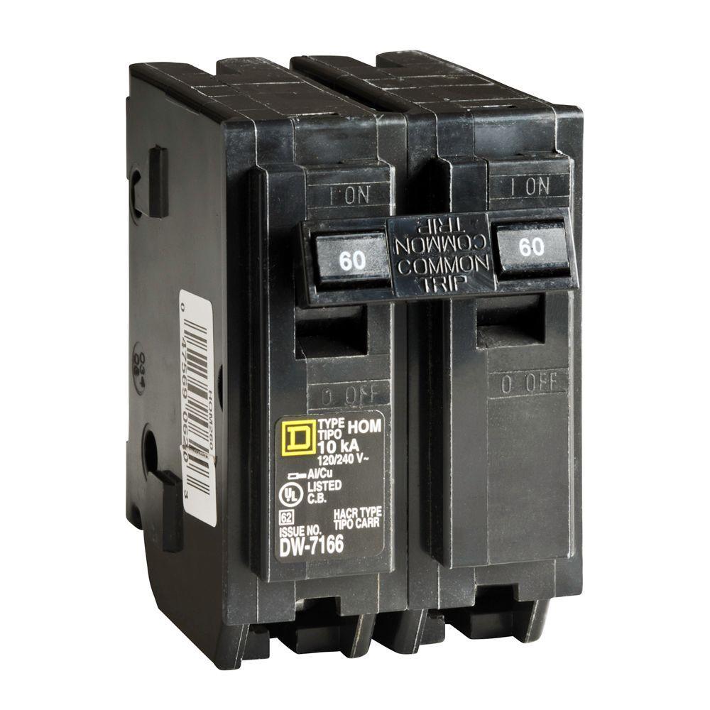 Homeline 60 Amp 2-Pole Circuit Breaker