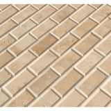 MSI Tuscany Ivory 12 in. x 12 in. x 10mm Honed Beveled Travertine Mesh-Mounted Mosaic Tile (10 sq. ft. / case)
