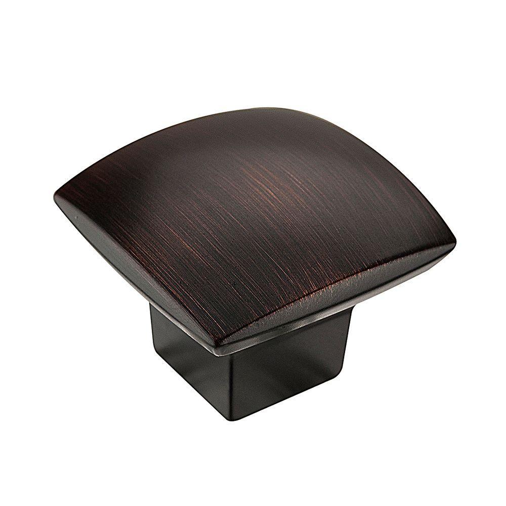 1-1/2 in. Satin Nickel Simple Soft Square Knob - Super Arbor