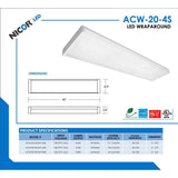 ACW 120-Watt Equivalent White Integrated LED Wraparound Ceiling Light Fixture, 5000K - Super Arbor