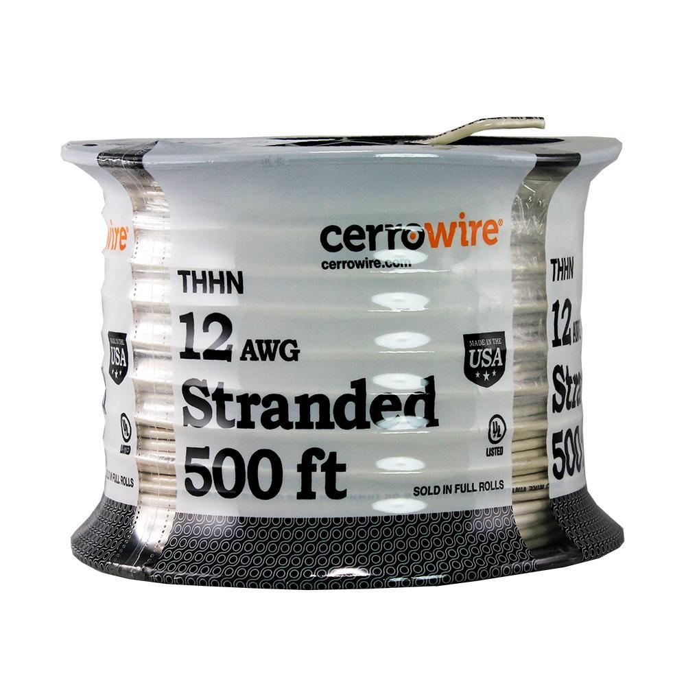 500 ft. 12/1 Black Stranded THHN Wire - Super Arbor