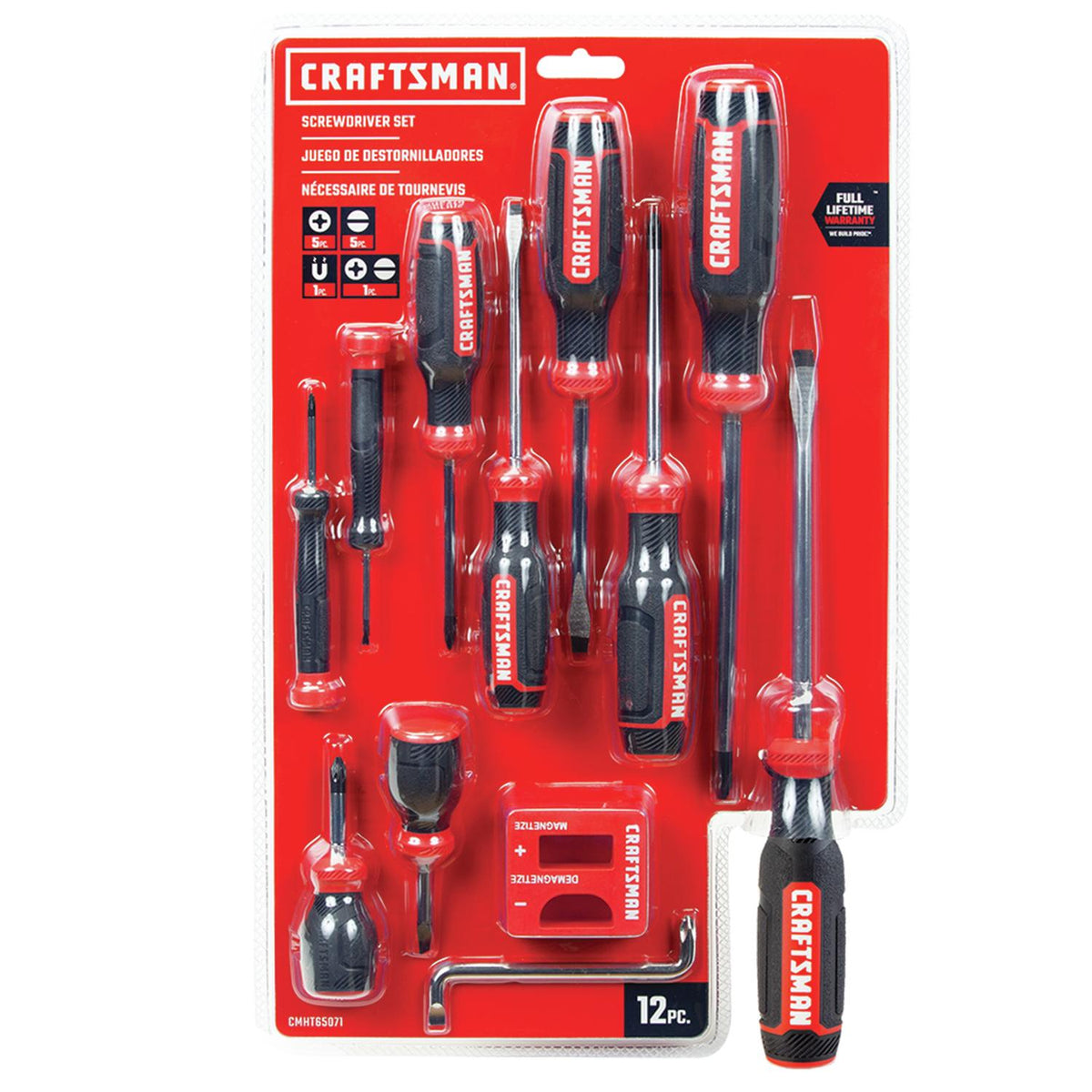 Craftsman 12-Piece Multi-Bit Screwdriver Set with Bi-Material Handle