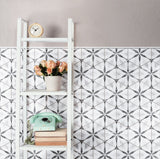 Merola Tile Classico Bardiglio Hexagon Flower 7 in. x 8 in. Porcelain Floor and Wall Tile (7.67 sq. ft. / case)