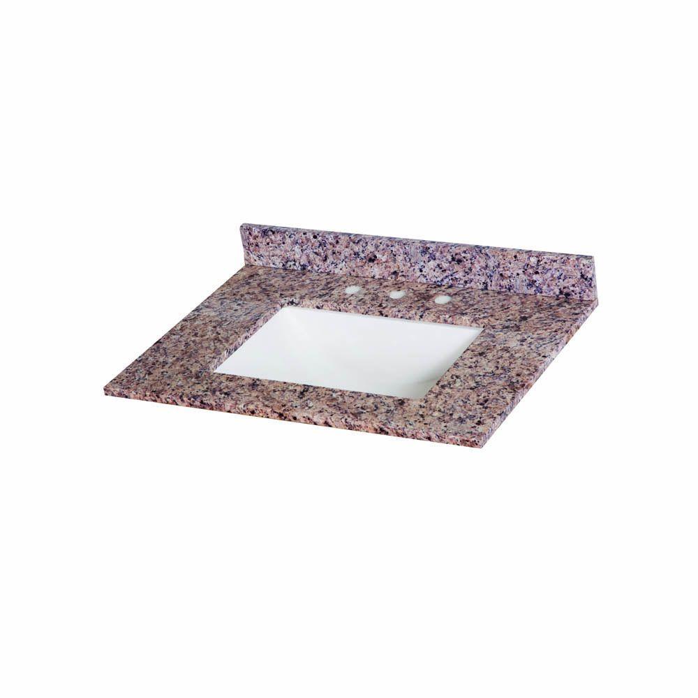 37 in. W x 22 in. D Stone Effects Vanity Top in Cold Fusion with White Sink - Super Arbor