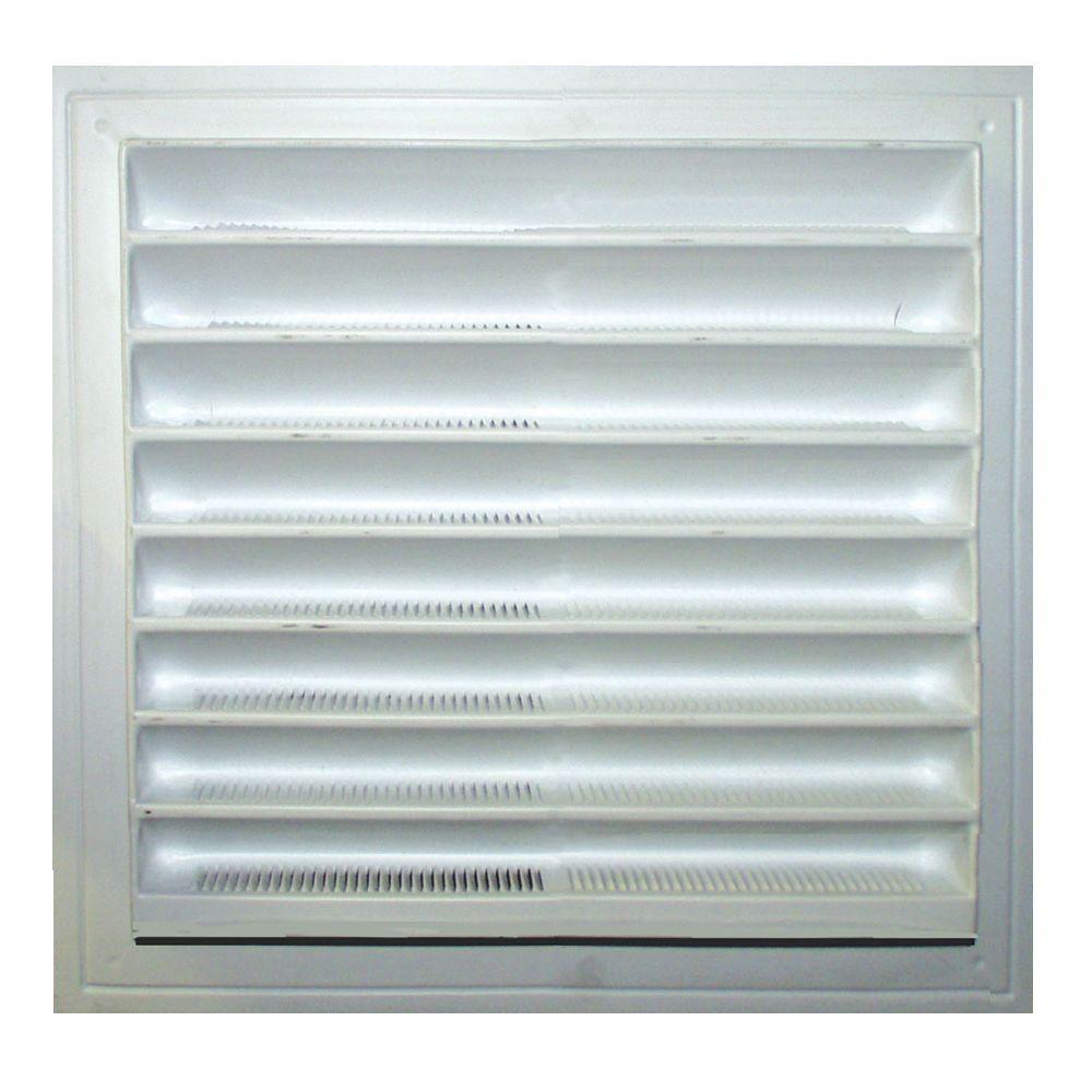 18 in. x 24 in. Plastic Wall Louver Static Vent in White - Super Arbor