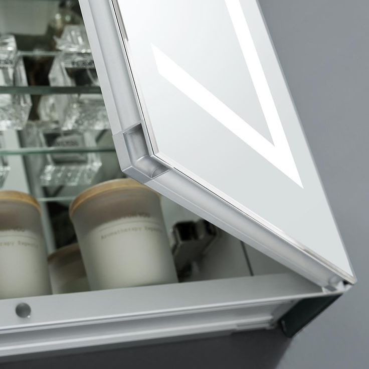 Spazio 48 in. W x 36 in. H Recessed or Surface Mount Medicine Cabinet with LED Lighting and Mirror Defogger