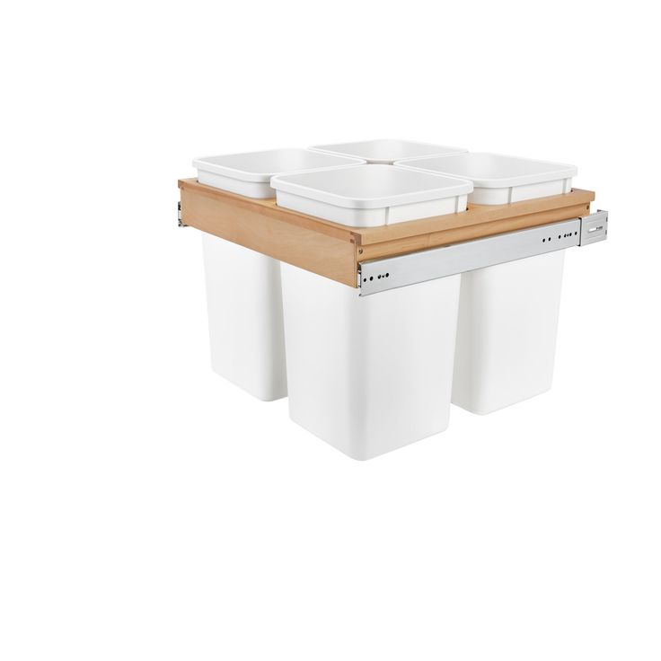 Rev-A-Shelf 27-Quart Plastic Pull Out Trash Can