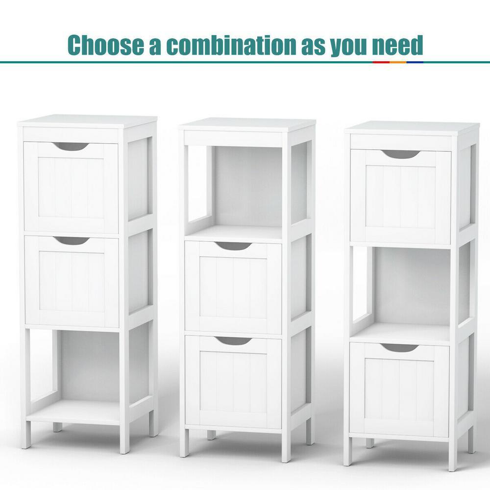 12 in. W x 35 in. H Floor Freestanding base Cabinet with 2 Drawers in White - Super Arbor