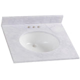 31 in. x 22 in. Stone Effects Vanity Top in Cascade with White Sink - Super Arbor