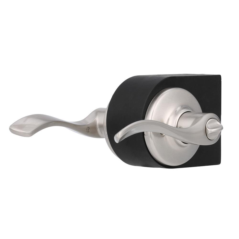 Balboa Satin Nickel Privacy Bed/Bath Door Lever with Microban Antimicrobial Technology - Super Arbor