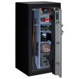 40-Gun Fire/Water Safe with Electronic Lock, Matte Black and Silver - Super Arbor