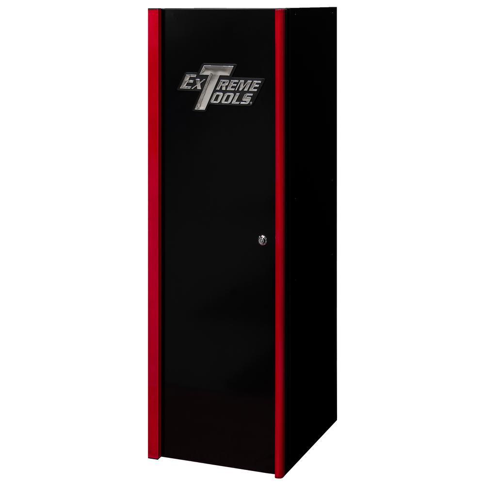 DX 19 in. 4-Shelf Side Locker Tool Chest in Black with Red Handle - Super Arbor