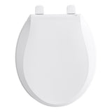 Cachet Quiet-Close Round Closed Front Toilet Seat with Grip-Tight Bumpers in White - Super Arbor