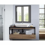 Home Decorators Collection 28 in. x 32 in. Grey Bathroom Vanity Mirror