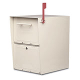 Oasis Post-Mount or Column-Mount Locking Mailbox in Black with Outgoing Mail Indicator - Super Arbor