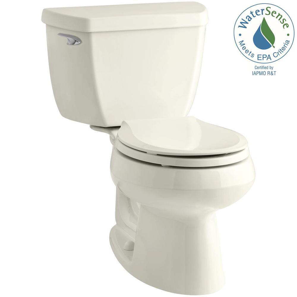 Wellworth Classic 2-Piece 1.28 GPF Single Flush Round Front Toilet with Class Five Flushing Technology in Biscuit - Super Arbor