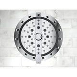 Recharge 6-Spray 9.1 in. Single Wall Mount Fixed Shower Head in Polished Chrome - Super Arbor