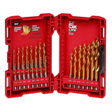 M18 18-Volt Lithium-Ion Cordless Combo Kit (5-Tool) with Titanium Drill Bit Set (23-Piece) - Super Arbor