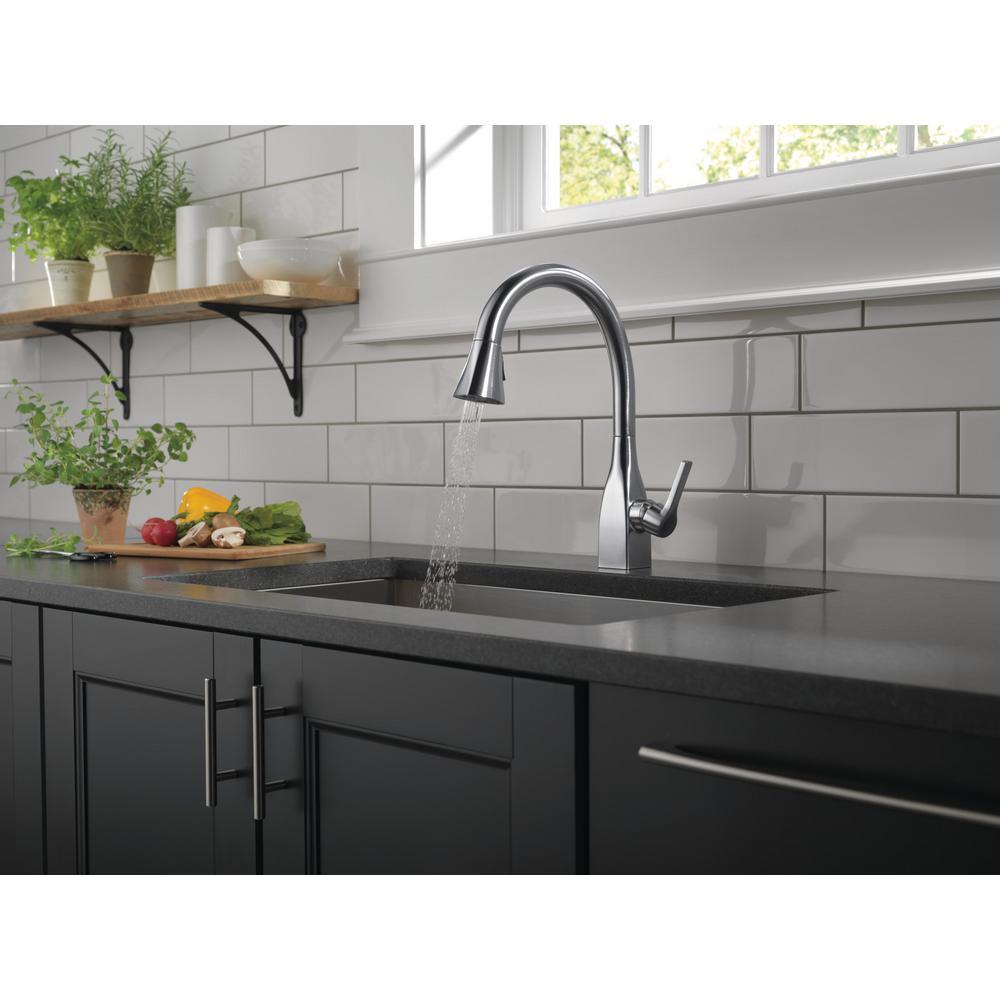 Mateo Single-Handle Pull-Down Sprayer Kitchen Faucet with ShieldSpray Technology in Arctic Stainless - Super Arbor