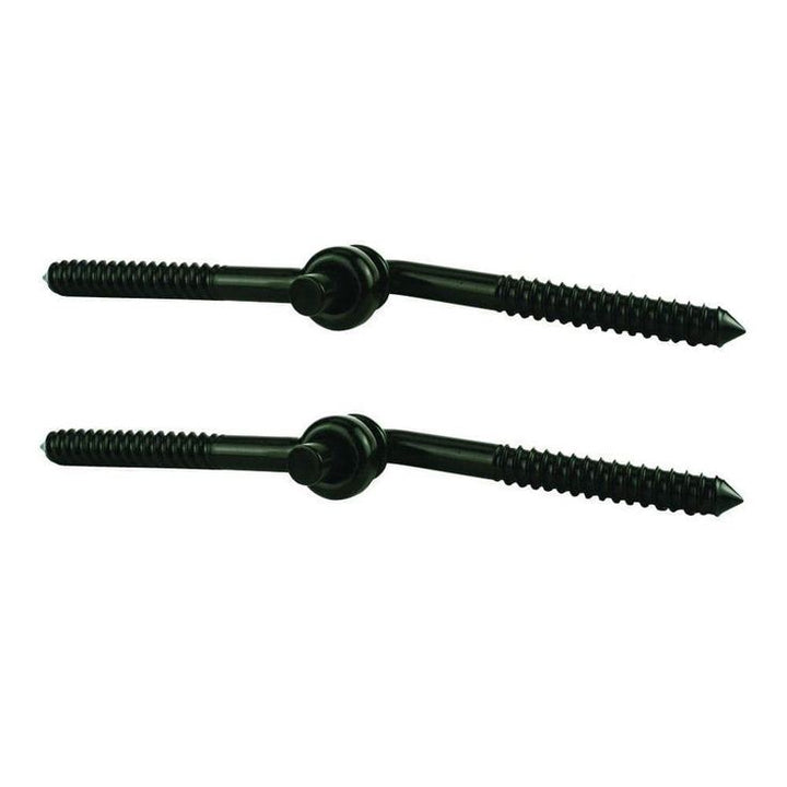 Everbilt 4 in. Black Hook & Eye Hinge (2-Pack)