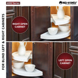 Rev-A-Shelf 2-Tier Plastic Half Moon Cabinet Lazy Susan