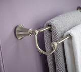 Moen Wynford 24-in Brushed Nickel Wall Mount Double Towel Bar