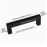 15 Pack goldenwarm Kitchen Cabinet Handles Black Pulls for Cabinets - HDJ12BK Contemporary Cabinet Handle Pull Cabinet Door Handle Square Bar Pull Stainless Steel, 3in Hole Centers - Free Delivery