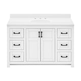 Style Selections Lowry 49-in White Single Sink Bathroom Vanity with White Acrylic Top