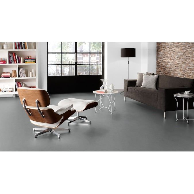 Forbo Flooring Systems Marmoleum Cinch Loc Seal Eternity 10-mm T x 12-in W x 12-in L Waterproof Tile Look Laminate Flooring (6.78-sq ft / Carton)