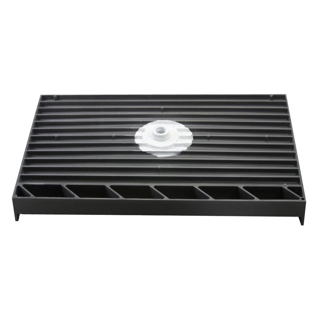 Redi Base 34 in. x 48 in. Single Threshold Shower Base with Center Drain and Polished Chrome Drain Plate - Super Arbor