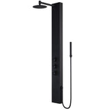 Elling-Ton 59 in. 4-Jet High Pressure Shower System with Fixed Rainhead and Handheld Dual Shower in Matte Black