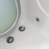 Petite 52 in. Acrylic Walk-In Whirlpool and Air Bath Bathtub in White, Thermostatic Faucet Set, RHS 2 in. Dual Drain - Super Arbor